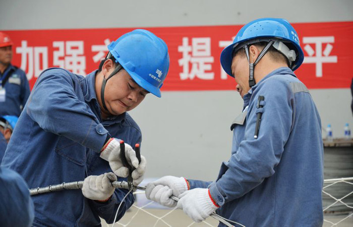广西电网举行2014年县级供电企业配电线路工